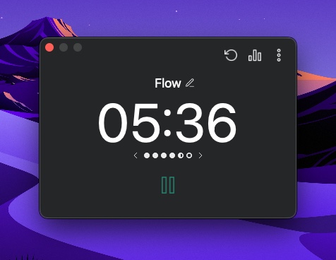 Flow App main screen